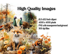 Fall Wildlife Clipart - CraftNest