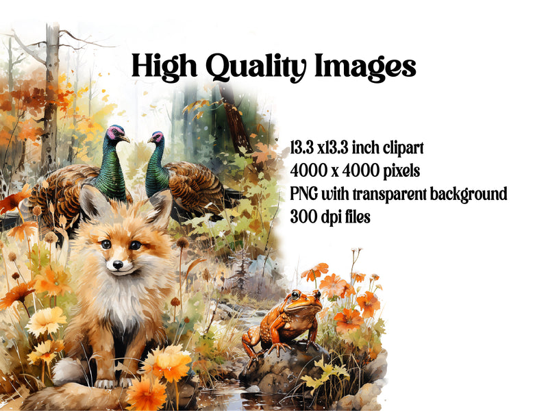 Fall Wildlife Clipart - CraftNest