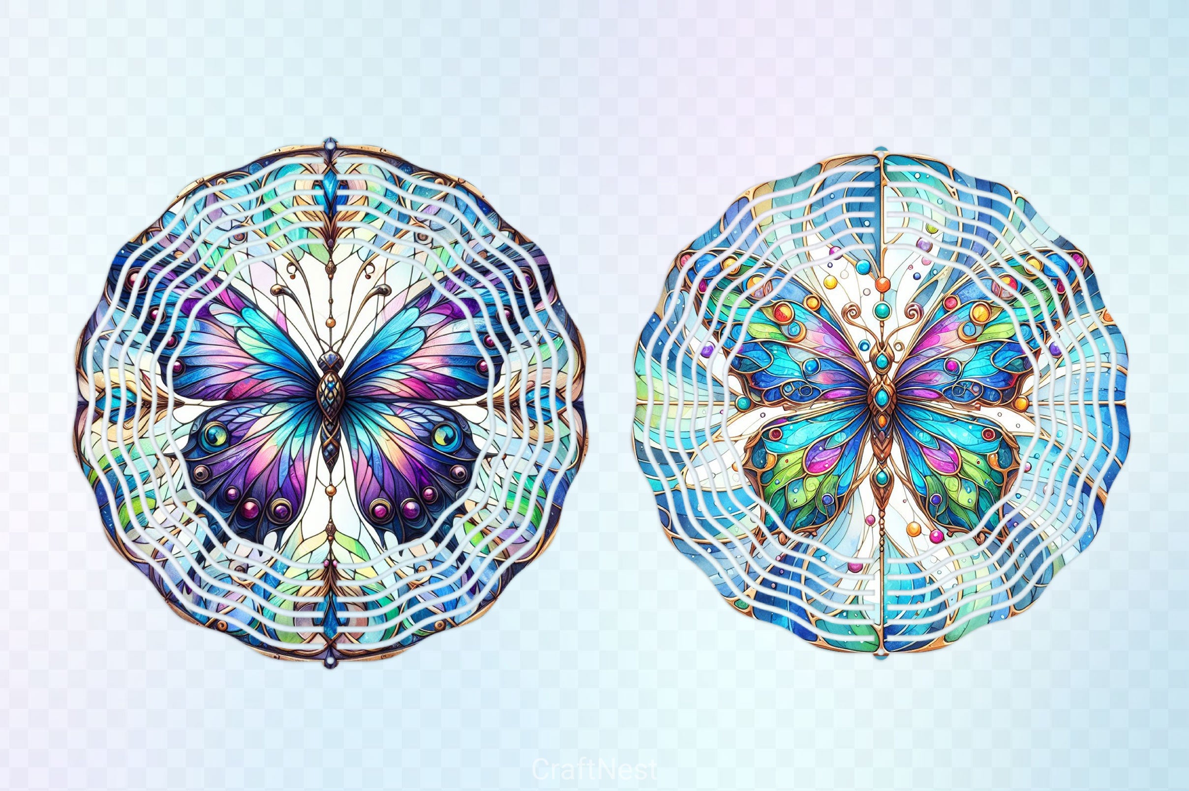 Butterfly Wind Spinner Clipart Bundle - CraftNest - Digital Crafting and Art