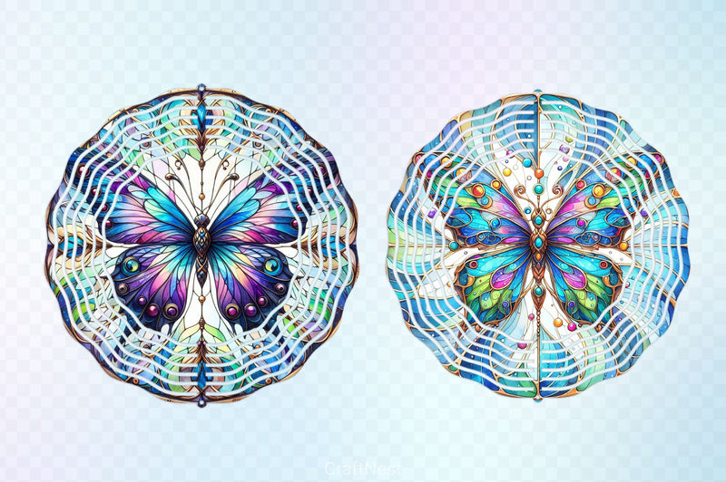 Butterfly Wind Spinner Clipart Bundle - CraftNest - Digital Crafting and Art