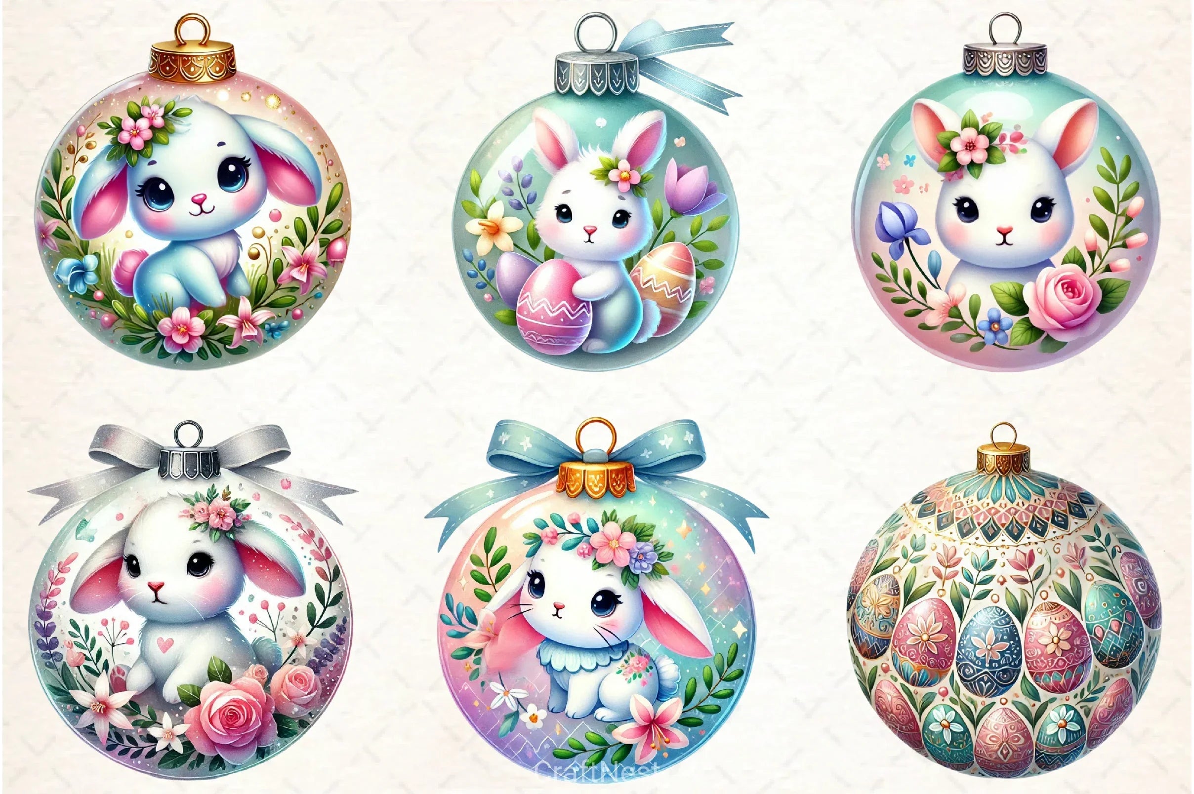 Easter Baubles Clipart Bundle - CraftNest - Digital Crafting and Art