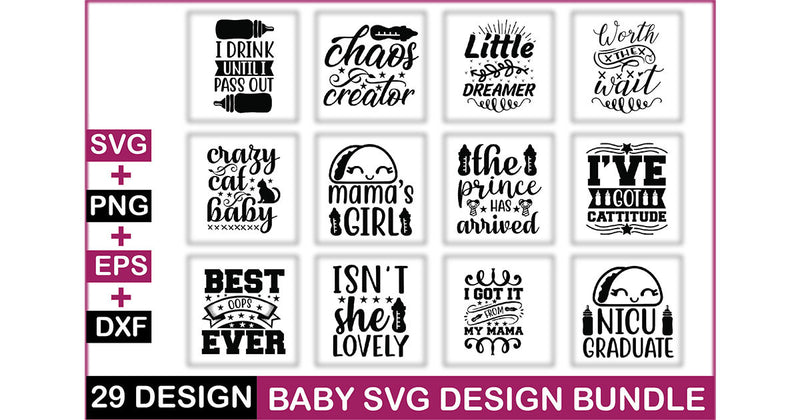 Baby SVG Bundle 16 - CraftNest - Digital Crafting and Art