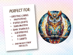Stained Glass Owl Clipart Bundle - CraftNest - Digital Crafting and Art
