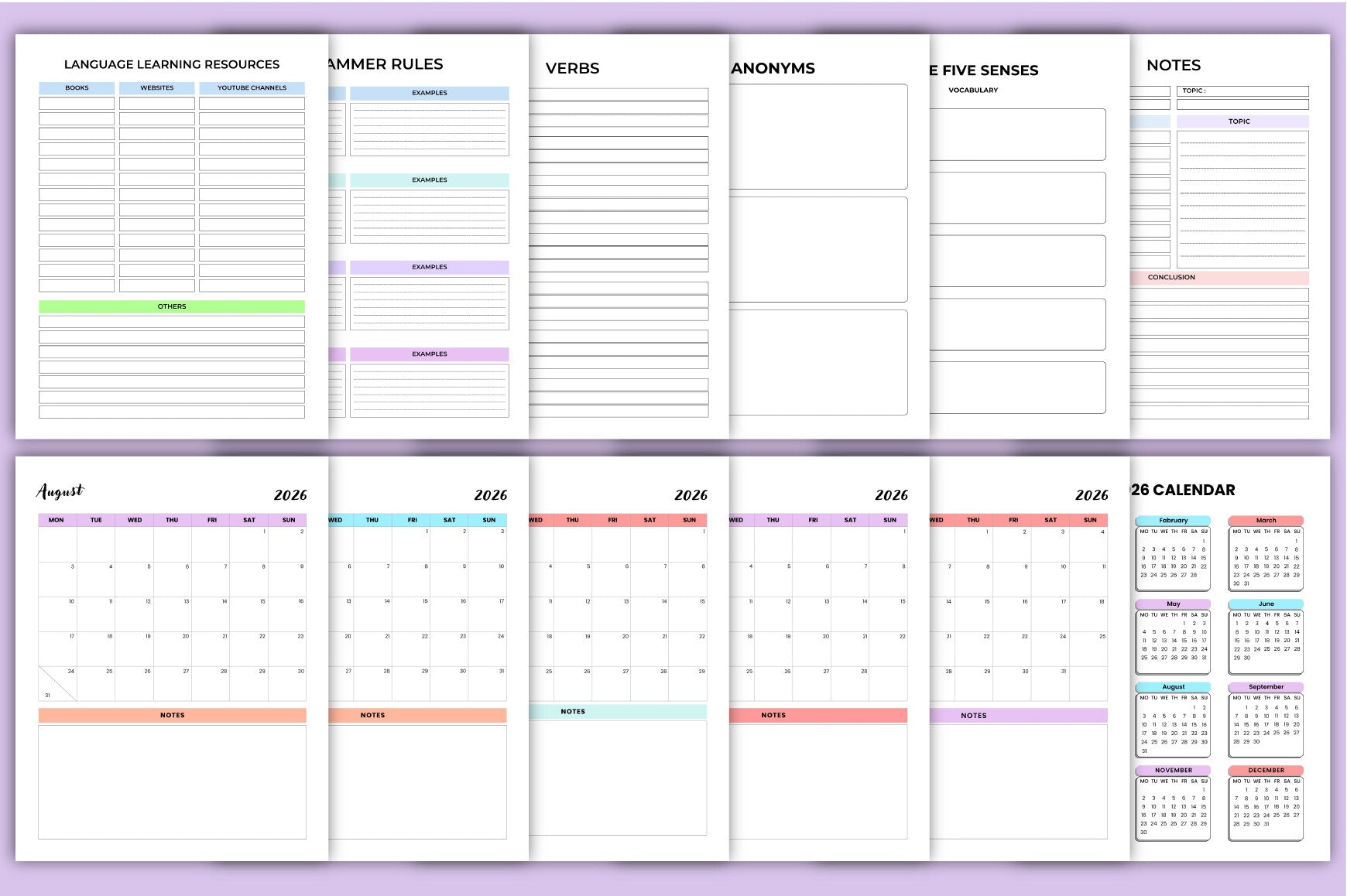 Language Learning Planner