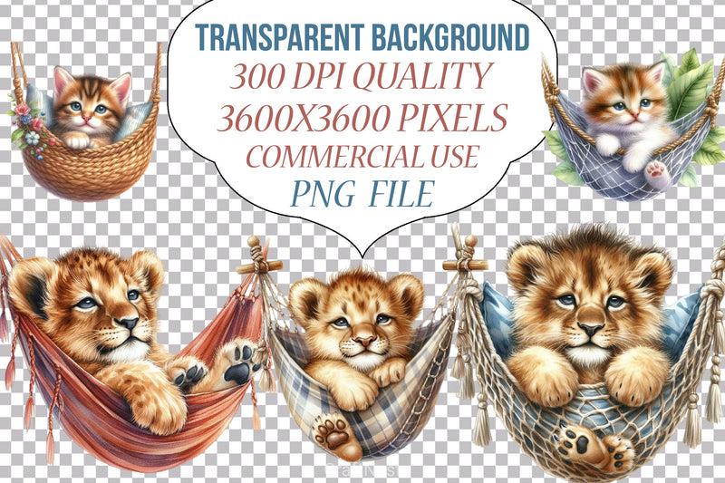 Animals Swing Clipart Bundle - CraftNest - Digital Crafting and Art