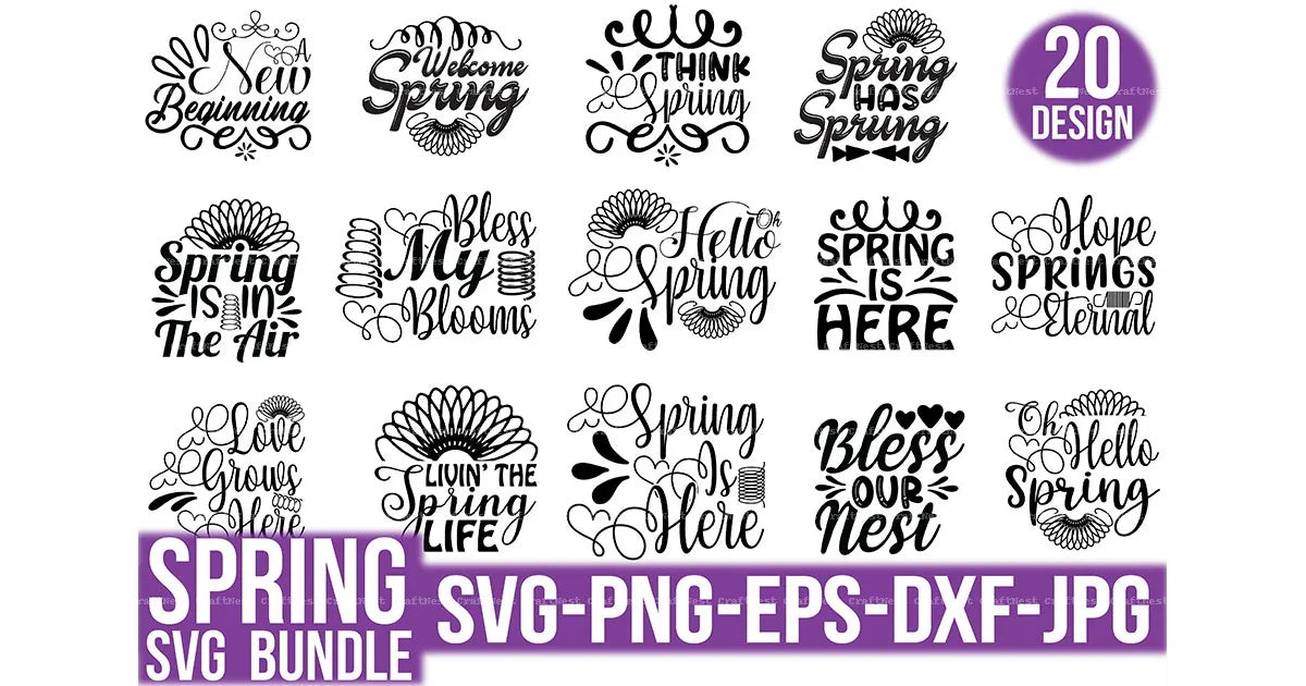 Spring Designs SVG Bundle - CraftNest - Digital Crafting and Art