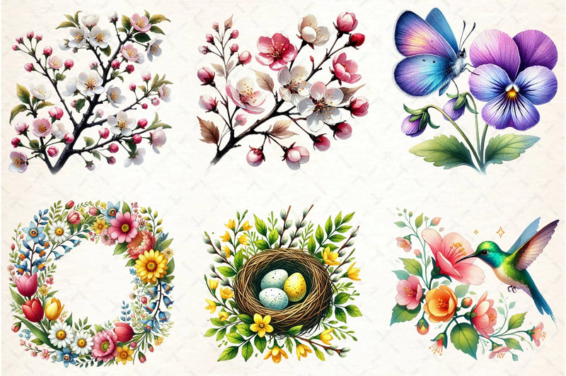 Spring Clipart Bundle 7 - CraftNest - Digital Crafting and Art