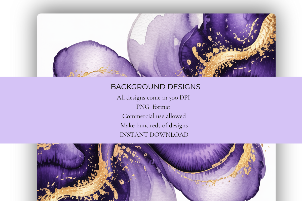 Purple & Gold Background Papers