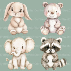 Nursery Animals Clipart Bundle 3 - CraftNest - Digital Crafting and Art