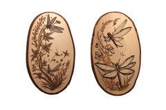 Wood Dragonfly Coasters Clipart Bundle - CraftNest - Digital Crafting and Art