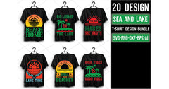 Sea And Lake T Shirt Bundle - CraftNest - Digital Crafting and Art