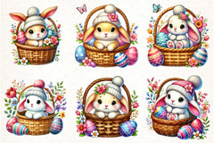 Easter Bunnies Clipart Bundle - CraftNest - Digital Crafting and Art