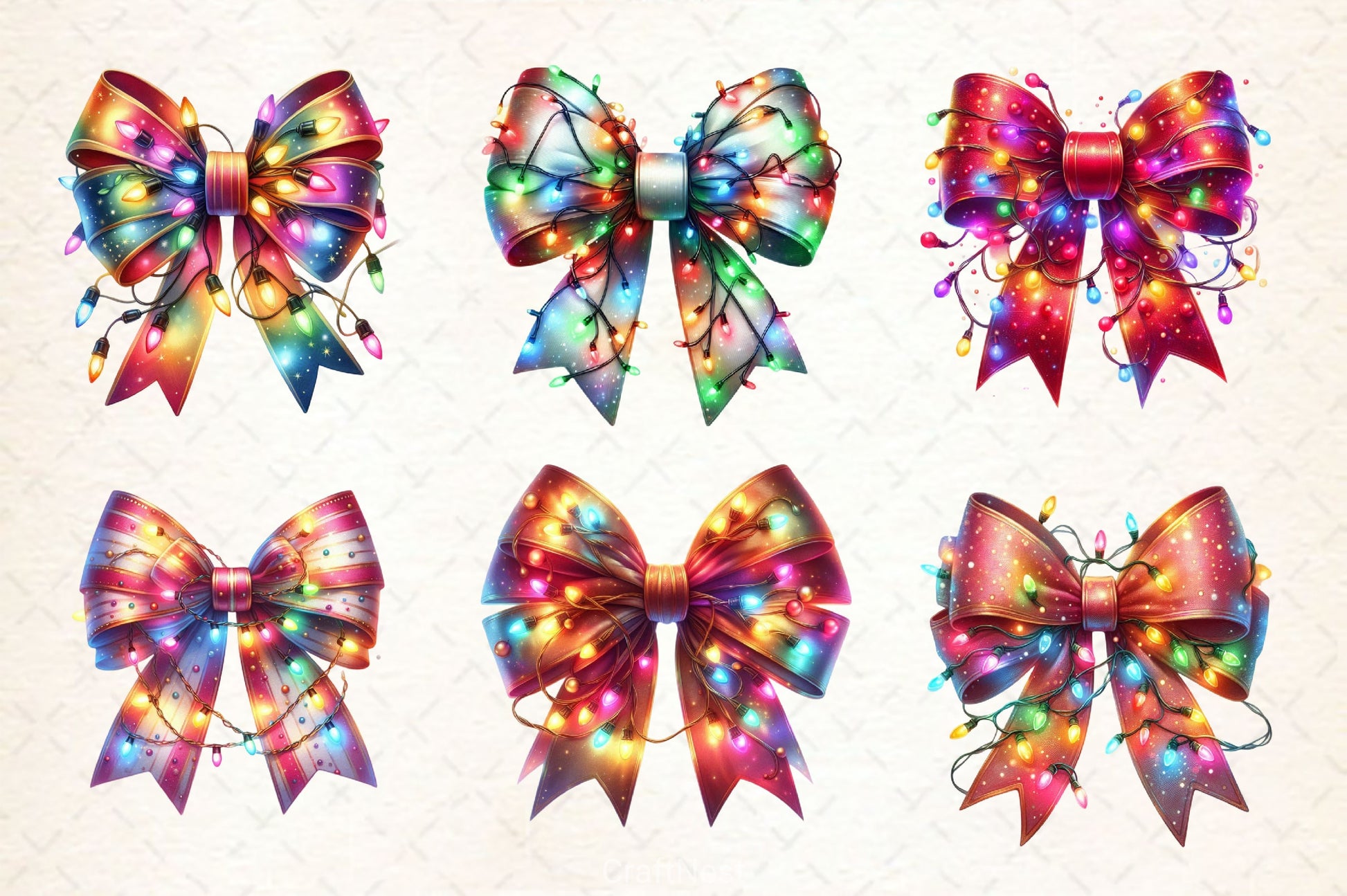 Christmas Bow Clipart Bundle 2 - CraftNest - Digital Crafting and Art