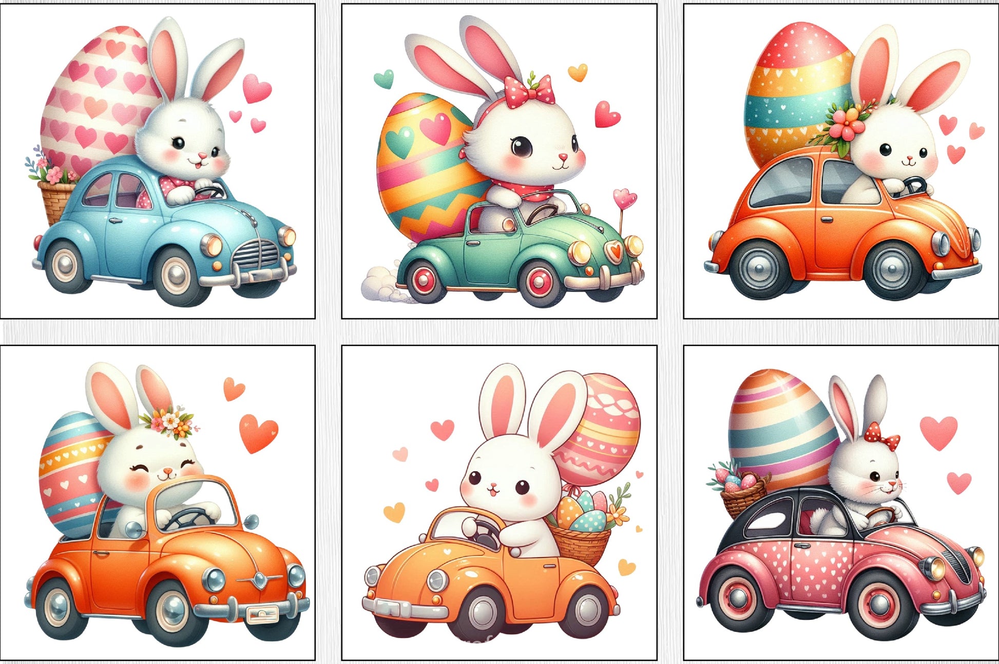 Bunny Truck Valentine Clipart Bundle - CraftNest - Digital Crafting and Art