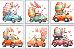 Bunny Truck Valentine Clipart Bundle - CraftNest - Digital Crafting and Art