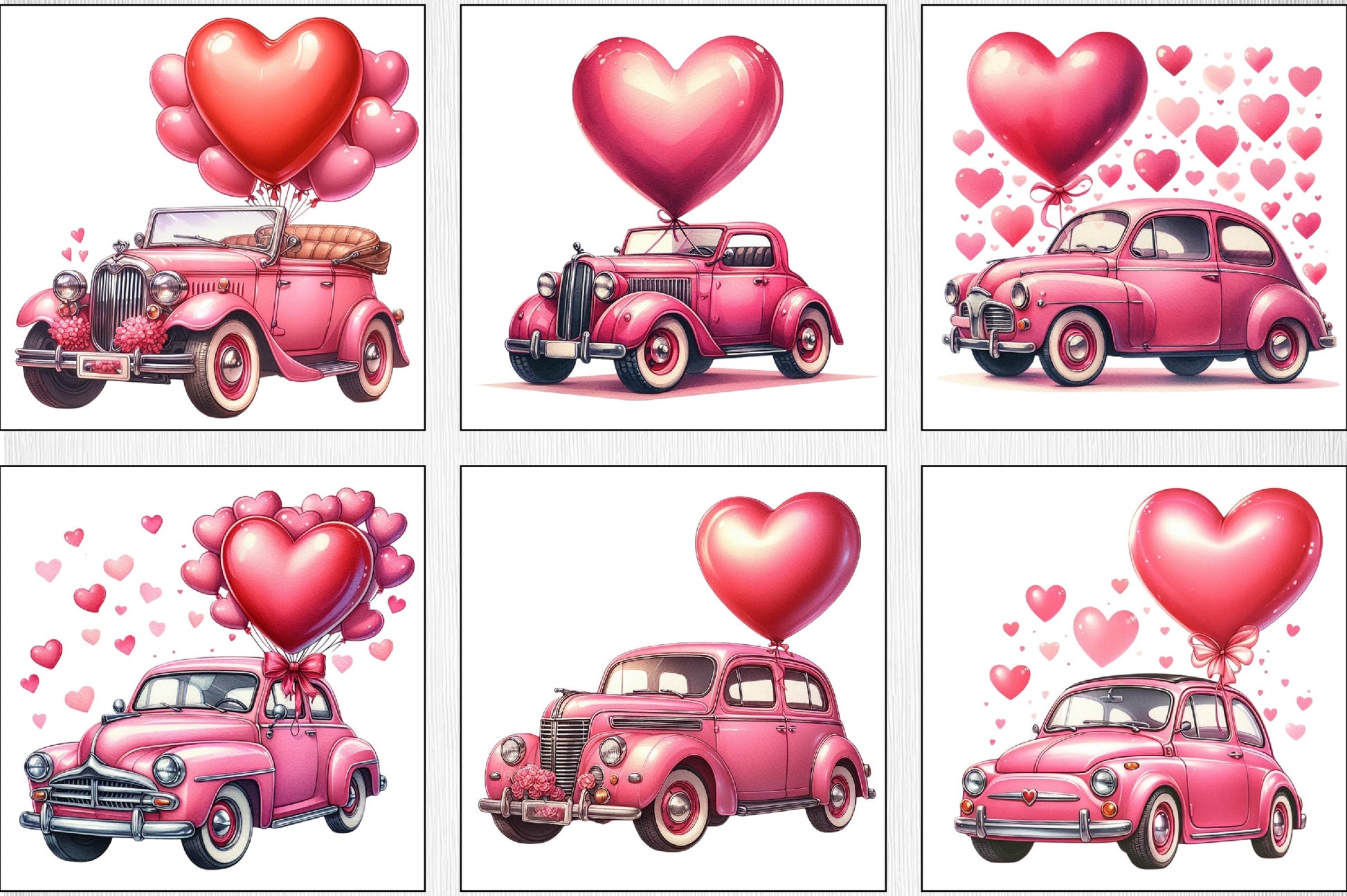 Valentine Car Clipart Bundle 1 - CraftNest - Digital Crafting and Art