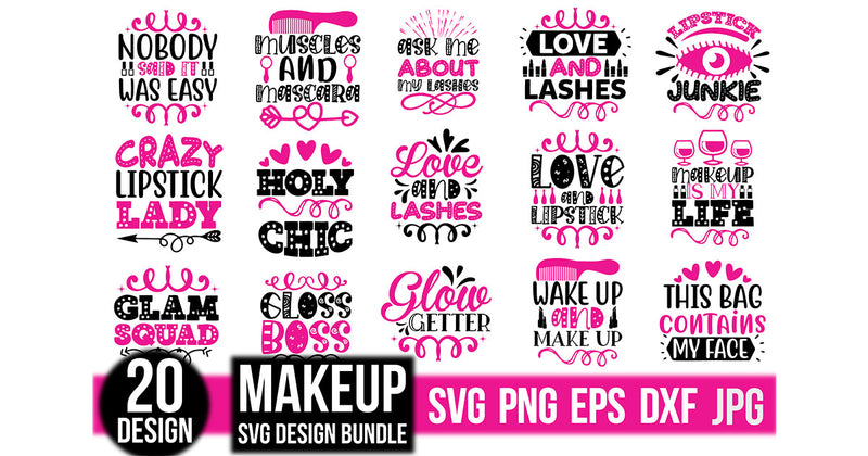 Makeup SVG Bundle 10 - CraftNest - Digital Crafting and Art