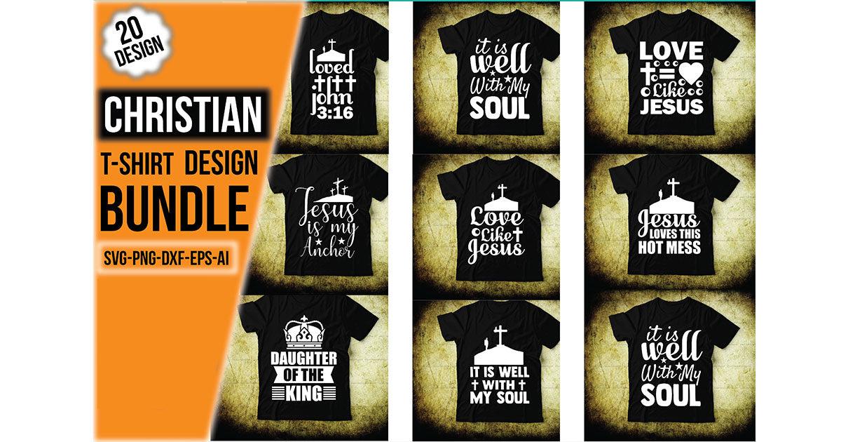 Christian T-Shirt Bundle - CraftNest - Digital Crafting and Art