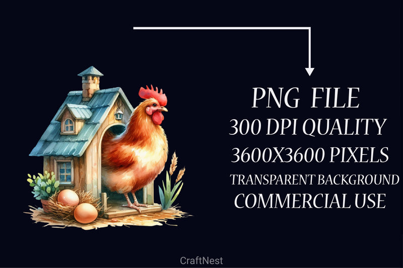 Chicken Coop Clipart Bundle - CraftNest - Digital Crafting and Art