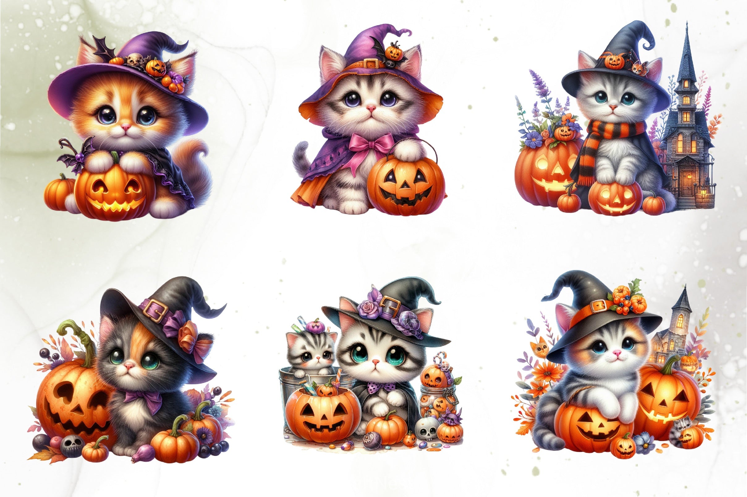 Cute Halloween Cat Clipart Bundle - CraftNest - Digital Crafting and Art