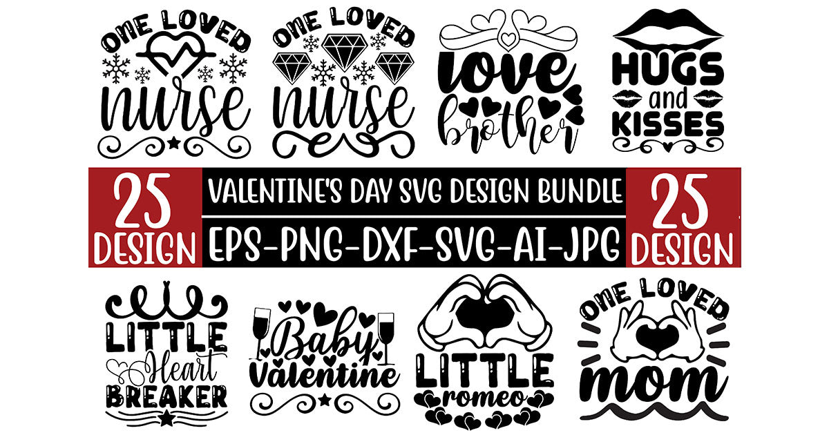 Valentine’s Day SVG Bundle 5 - CraftNest - Digital Crafting and Art