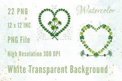 St Patricks Day Heart Frame Clipart Bundle 2 - CraftNest - Digital Crafting and Art