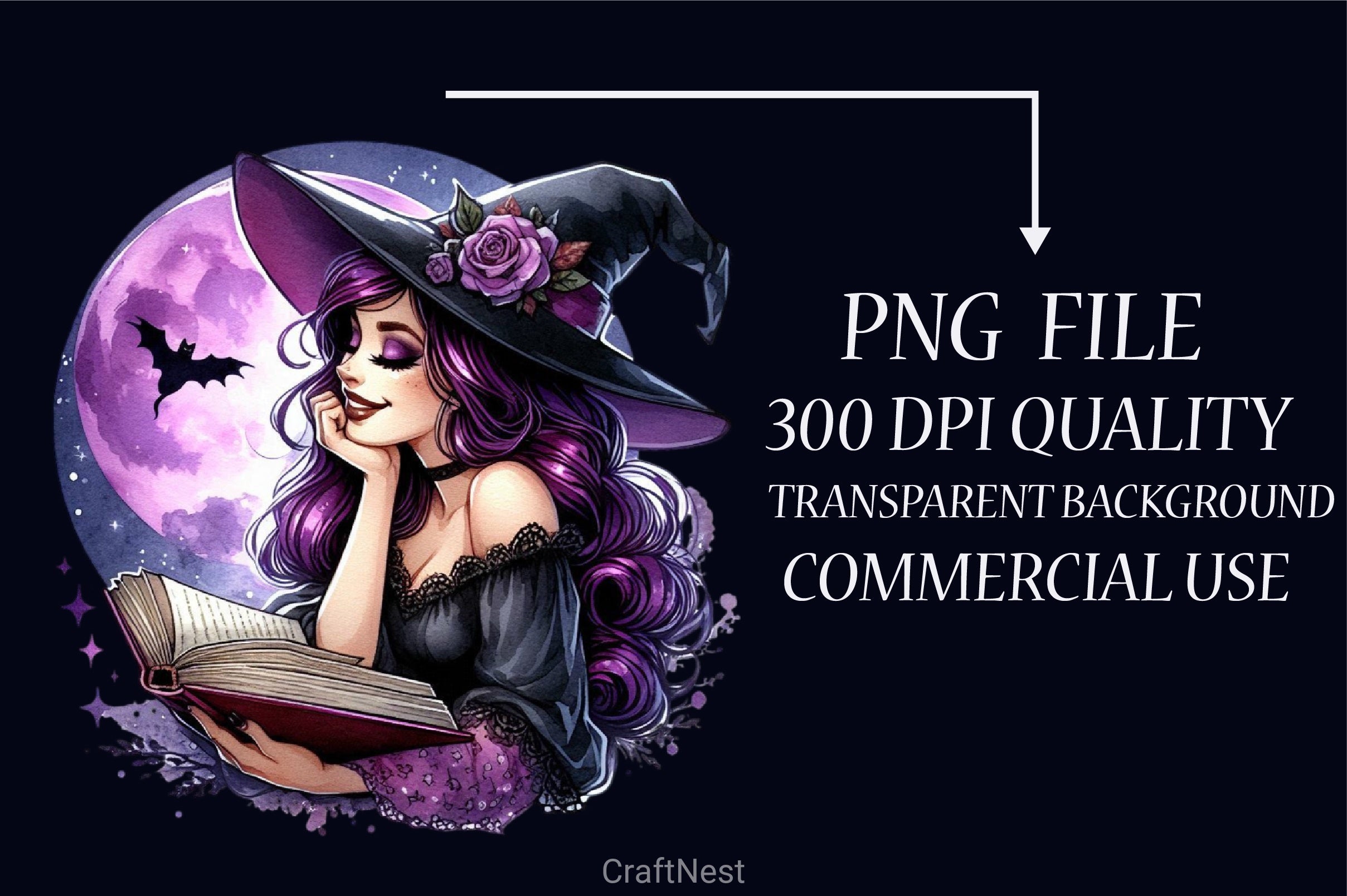 Halloween Witch Girl Clipart Bundle 6 - CraftNest - Digital Crafting and Art