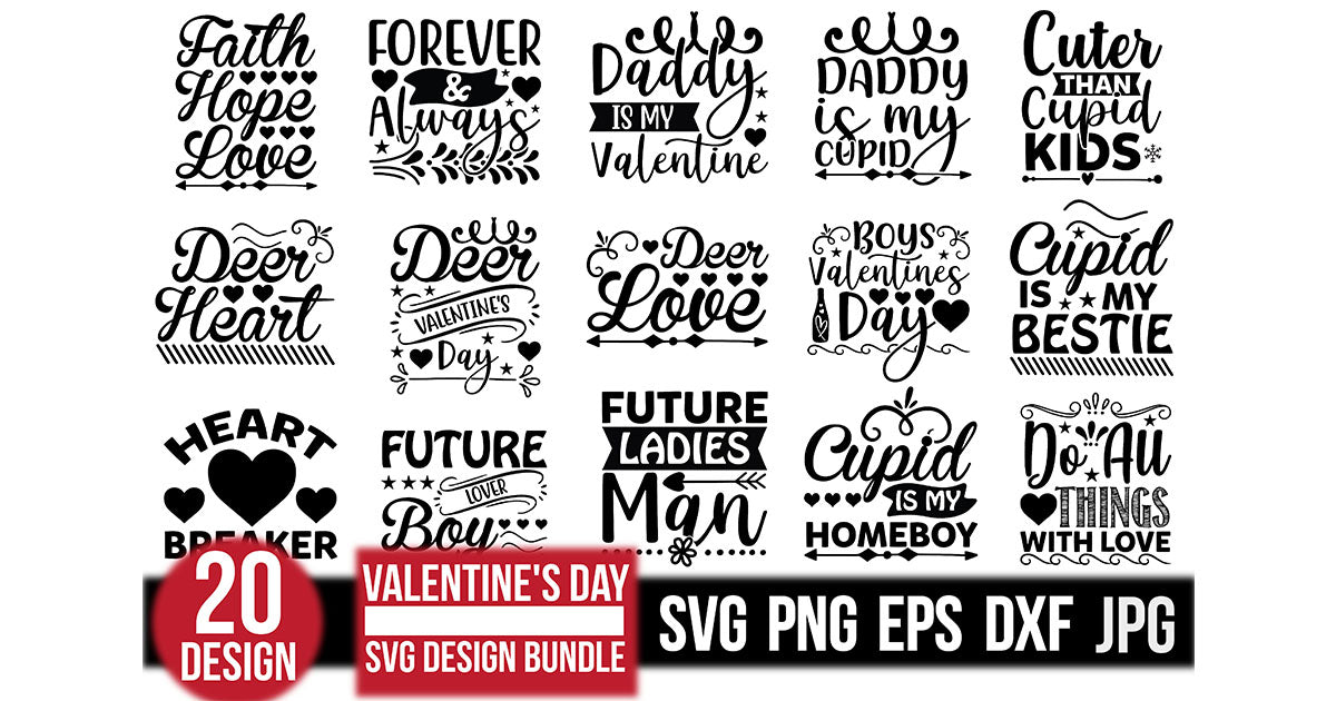 Valentine's Day SVG Bundle 25 - CraftNest - Digital Crafting and Art