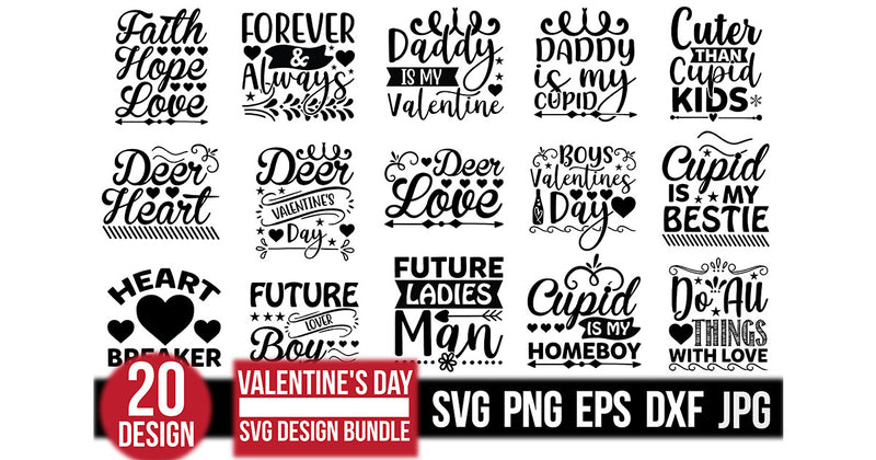 Valentine's Day SVG Bundle 25 - CraftNest - Digital Crafting and Art