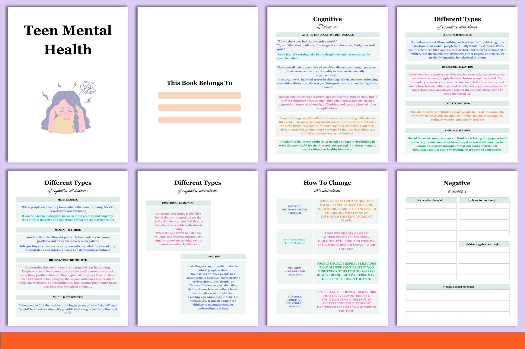 Teen Mental Health Planner