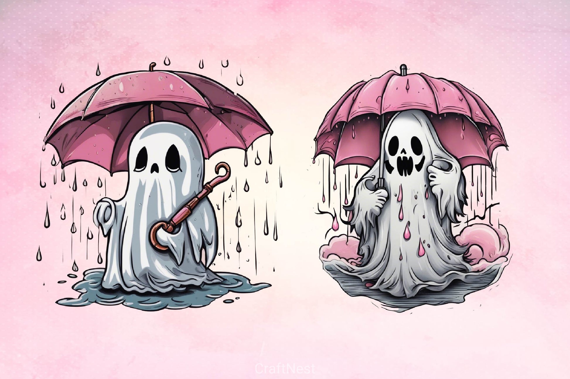 Halloween Ghost Clipart Bundle 4 - CraftNest - Digital Crafting and Art