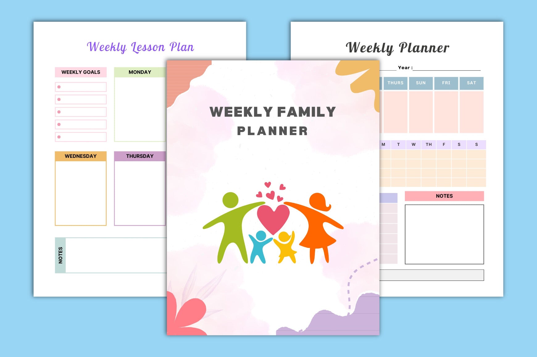 Editable Weekly Family Planner