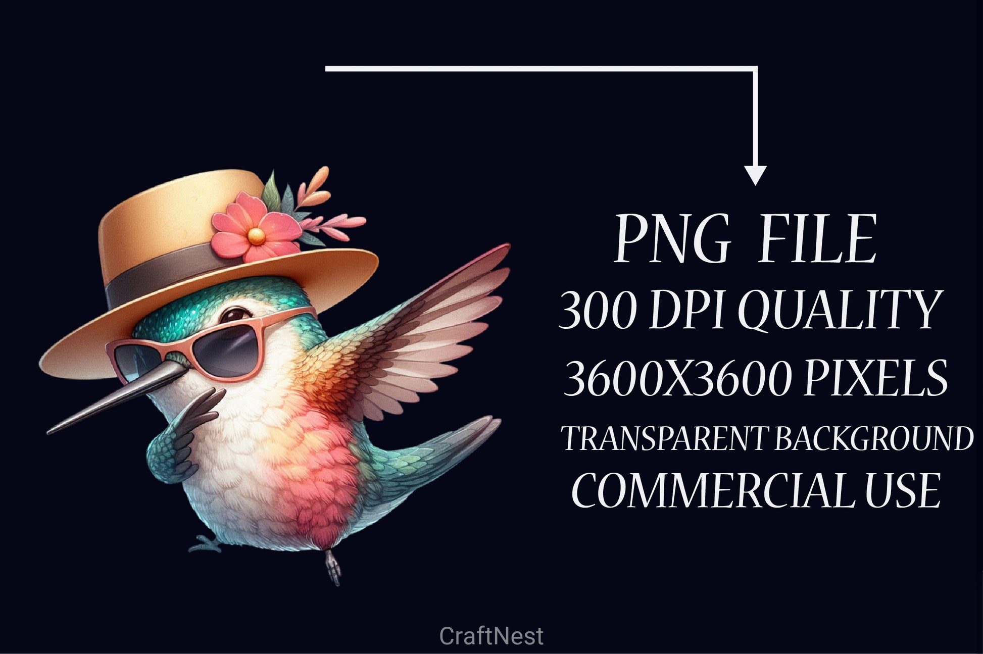 Cute Dabbing Hummingbird Clipart Bundle - CraftNest - Digital Crafting and Art