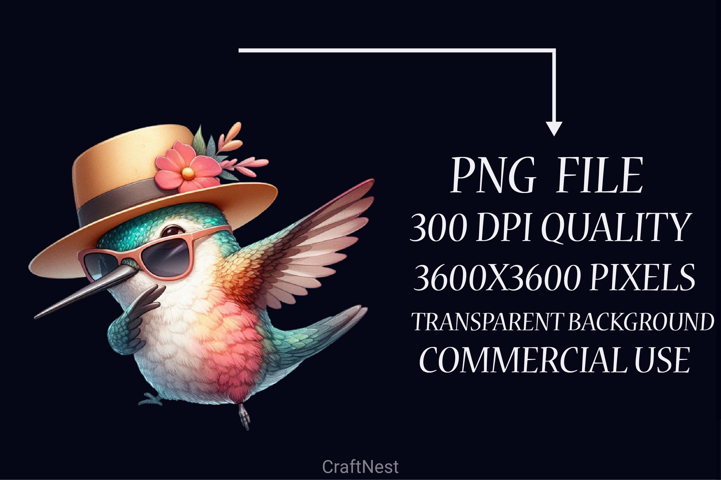 Cute Dabbing Hummingbird Clipart Bundle - CraftNest - Digital Crafting and Art