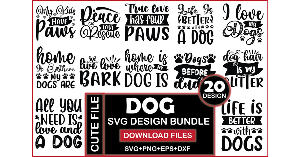 Dog SVG Bundle 14 - CraftNest - Digital Crafting and Art
