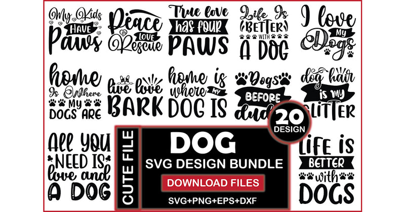 Dog SVG Bundle 14 - CraftNest - Digital Crafting and Art
