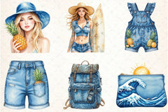 Summer Denim Clipart Bundle 3 - CraftNest - Digital Crafting and Art