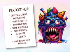 Scary Halloween Cupcake Clipart Bundle 2 - CraftNest - Digital Crafting and Art