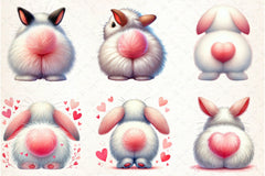 Valentine Bunny Butt Clipart Bundle - CraftNest - Digital Crafting and Art