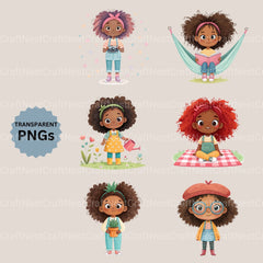 Quirky Black Girls Clipart Bundle - CraftNest - Digital Crafting and Art