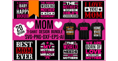 Mom T-Shirt Bundle - CraftNest - Digital Crafting and Art