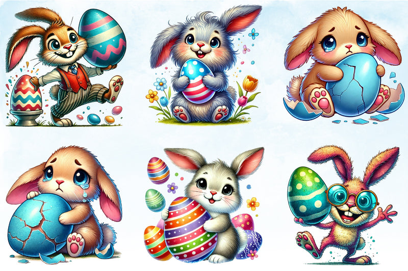 Funny Easter Bunny Clipart Bundle 37 - CraftNest - Digital Crafting and Art