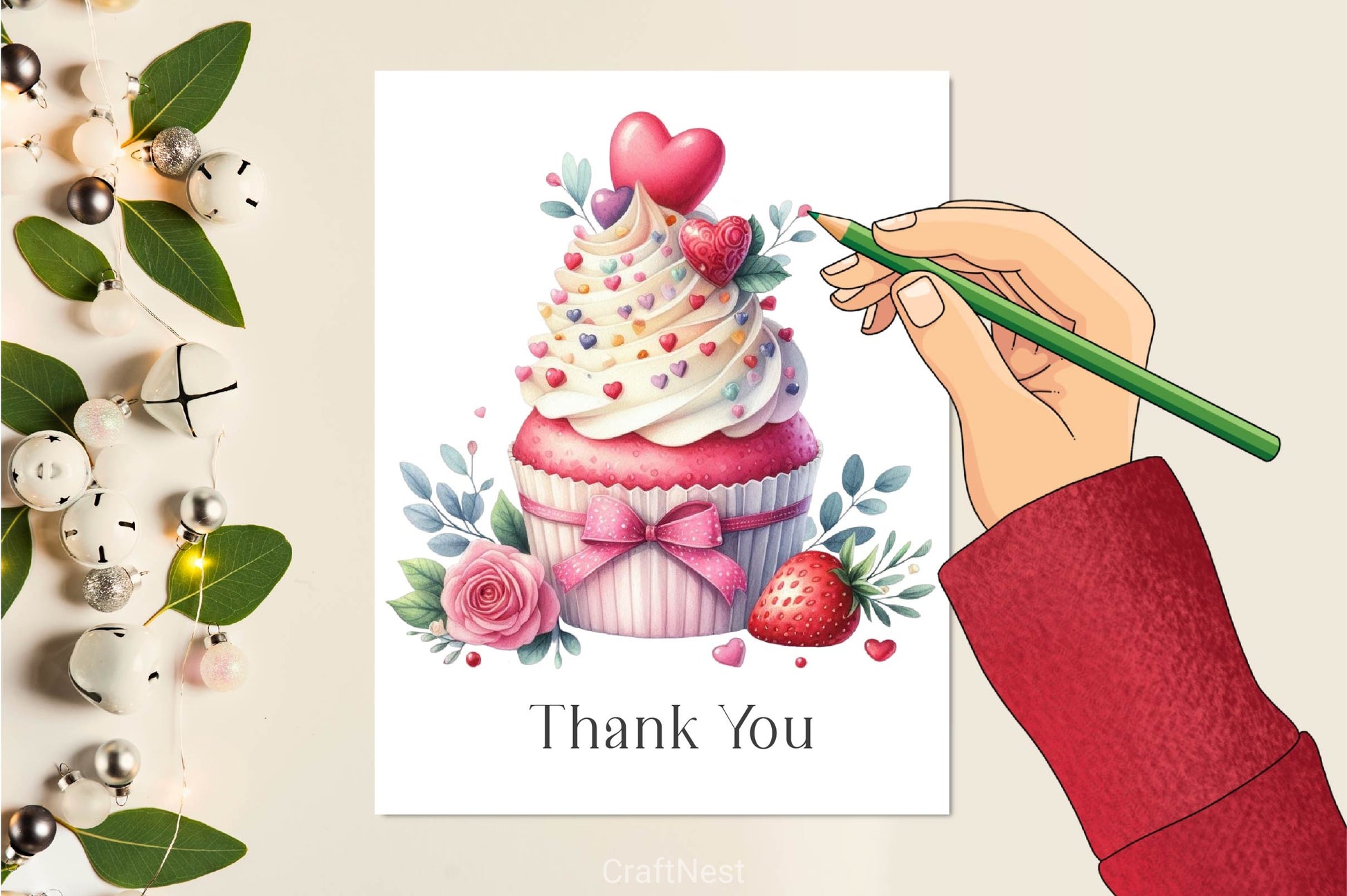 Valentine Cupcake Clipart Bundle 4 - CraftNest - Digital Crafting and Art