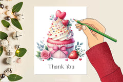 Valentine Cupcake Clipart Bundle 4 - CraftNest - Digital Crafting and Art