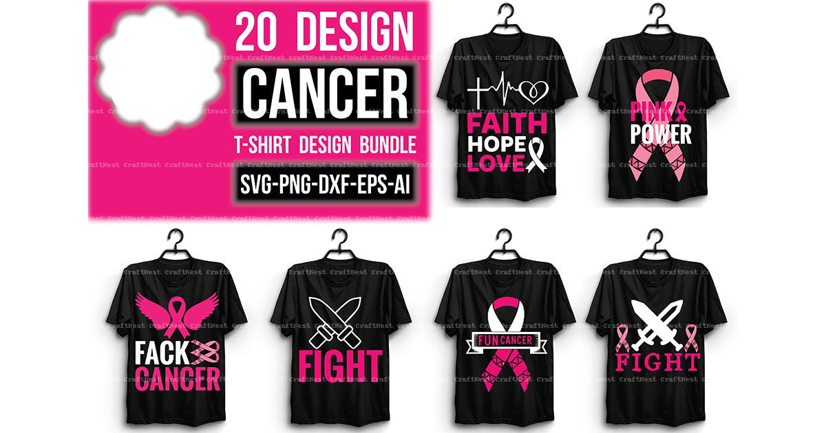 Cancer Design SVG Bundle - CraftNest - Digital Crafting and Art