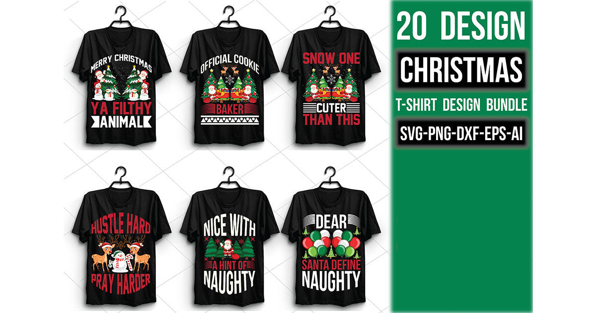 Christmas T Shirt 20 Bundle 2 - CraftNest - Digital Crafting and Art