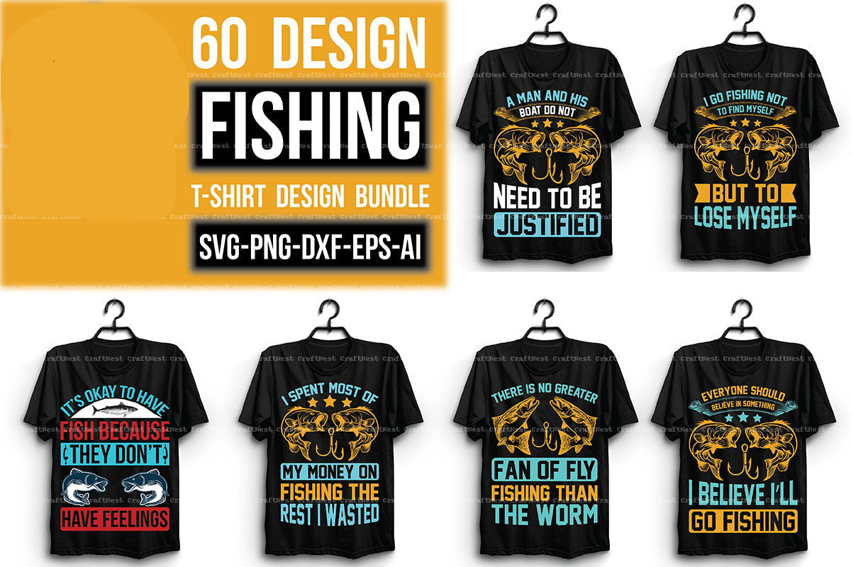 Fishing T-Shirt Design SVG Bundle 1