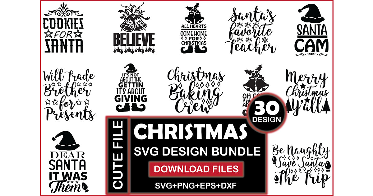 Christmas 1 SVG Bundle - CraftNest - Digital Crafting and Art