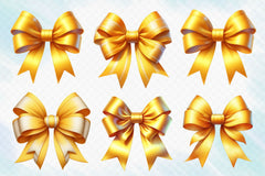 Yellow Bow Clipart Bundle - CraftNest - Digital Crafting and Art