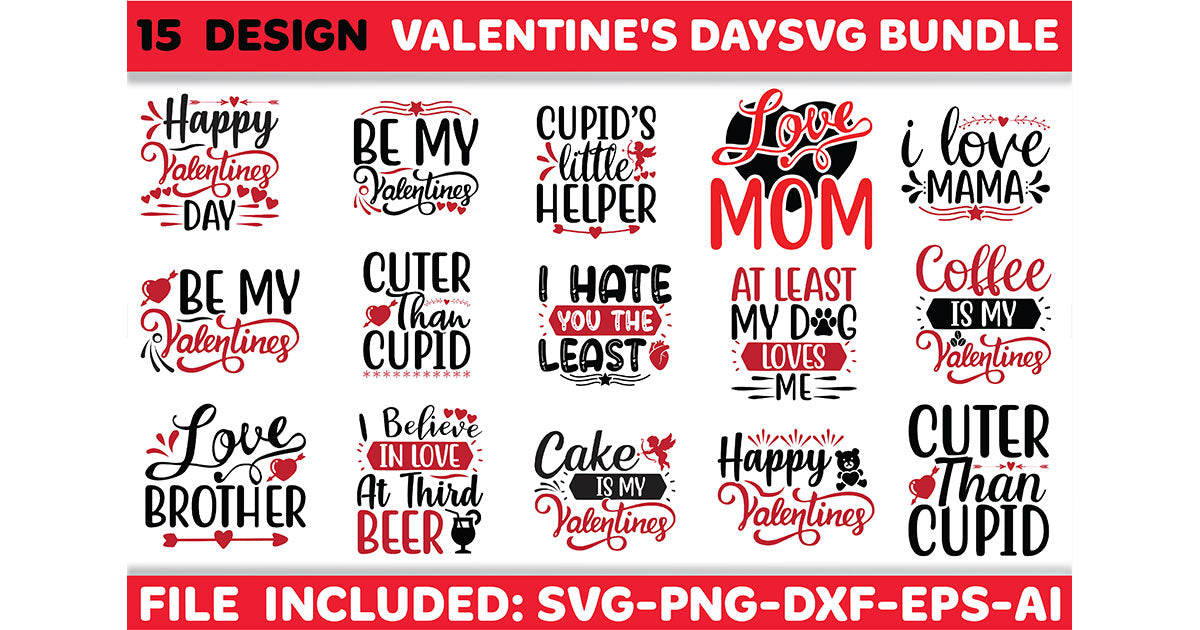 Valentine SVG Bundle 5 - CraftNest - Digital Crafting and Art